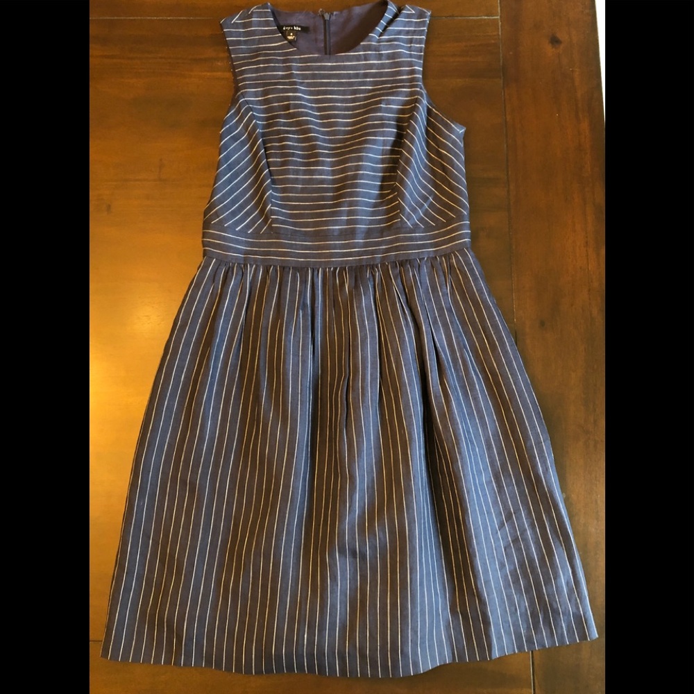 Ivy + Blue Striped Linen Dress